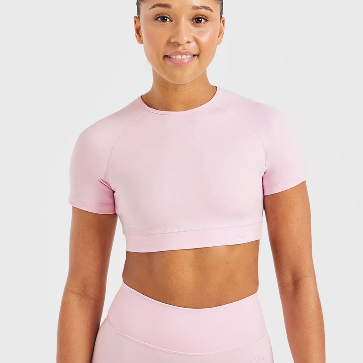 STAPLE CROP TOP - Baby pink - S