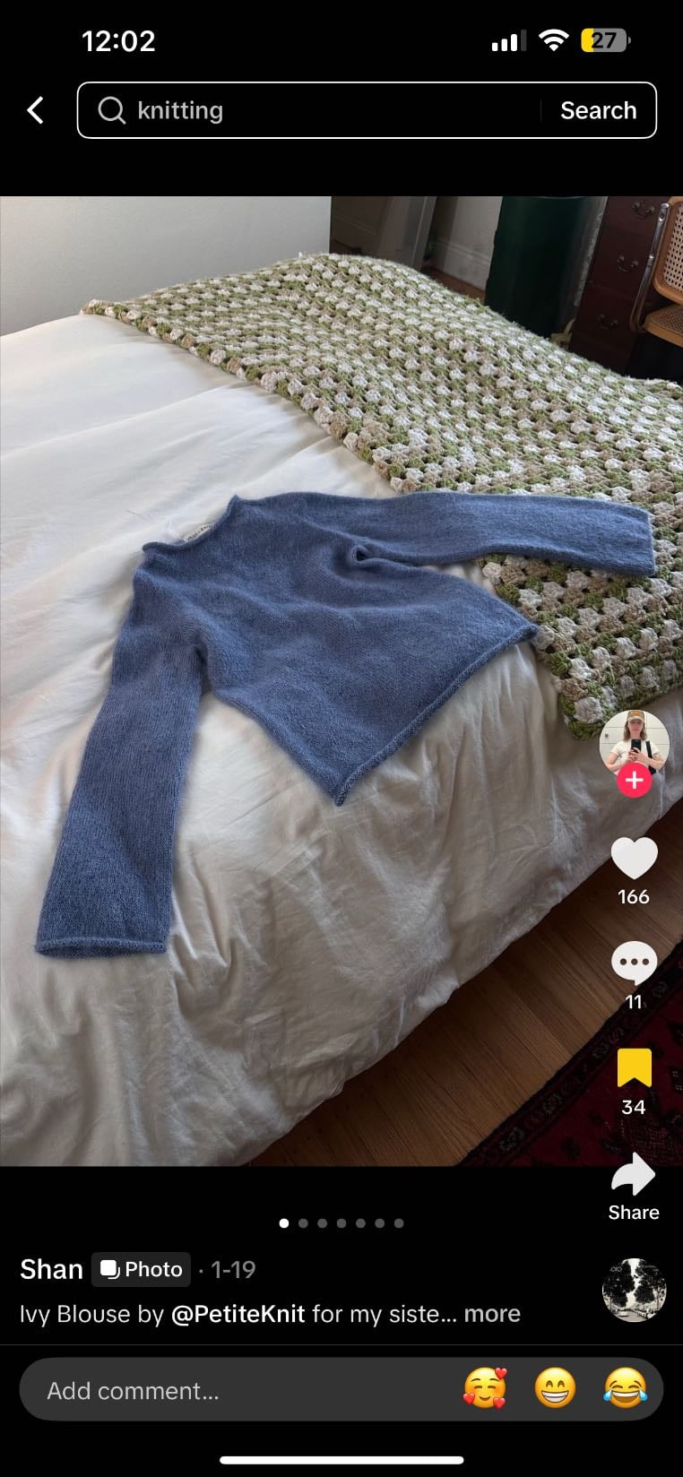 Ivy blouse by petit knit
