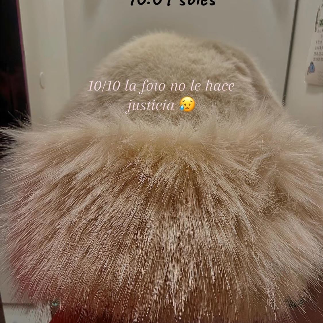 Sombrero de peluche estilo mongol - Hermoso, único detalle caen muchas peluzas