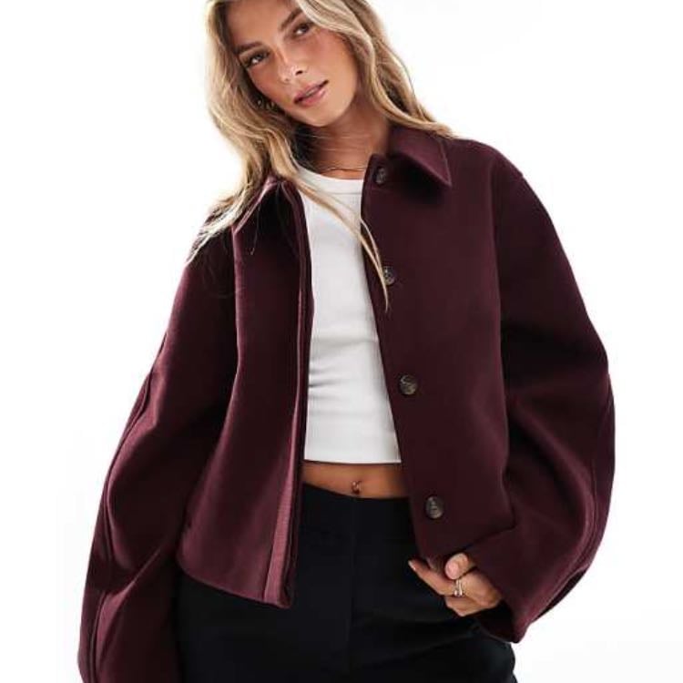 Burgundy soft jacket - ASOS