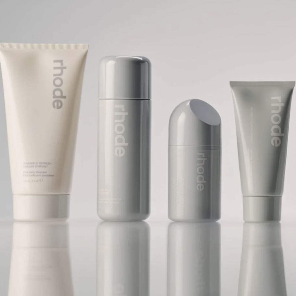 The rhode kit - -$117 -pineapple refresh -glazing milk -peptide glazing fluid -barrier restore cream