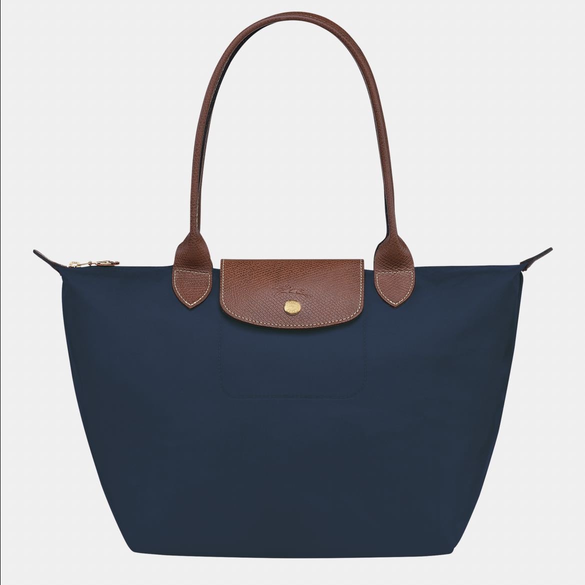 le pliage original M tote bag - longchamp - navy/black/paper - $145