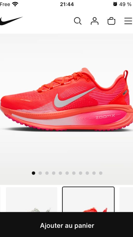 Vomero 18 - Nike; orange/violet; 149,99€