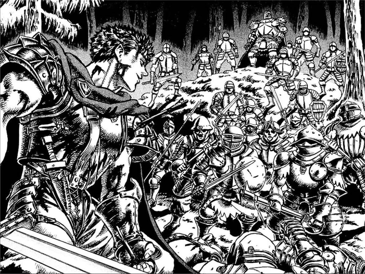 Guts vs 100 men