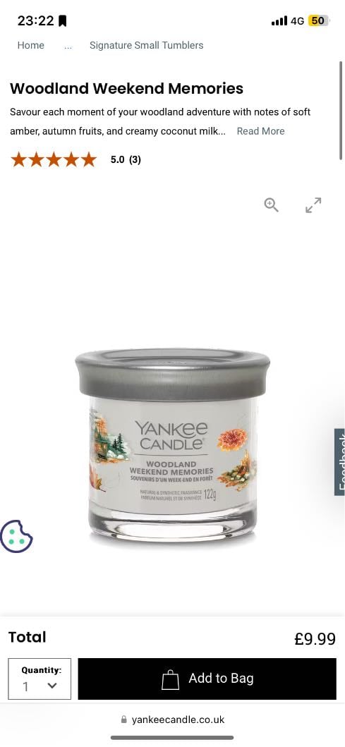 Woodland Weekend Memories Candle