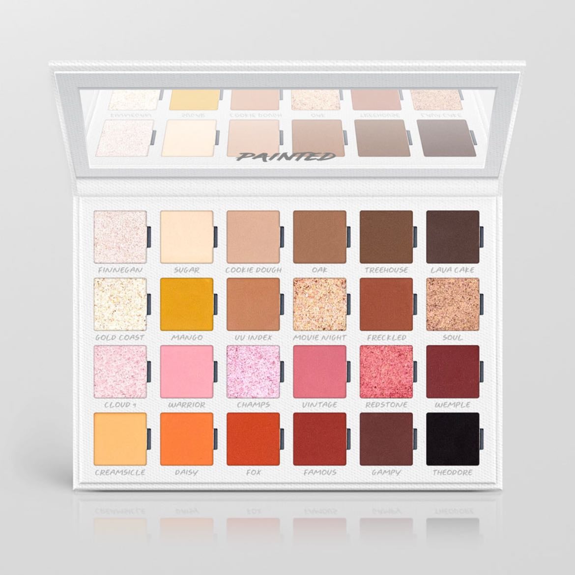 Painted eyeshadow palette