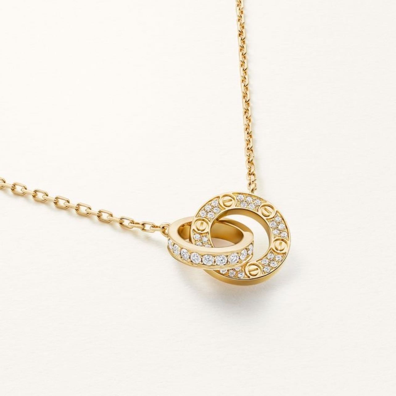 Cartier Pave Love Necklace