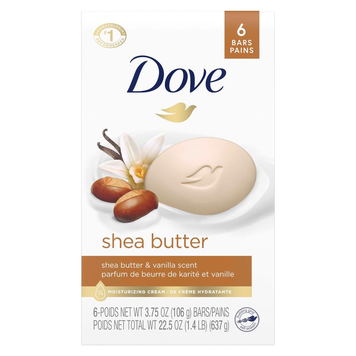 Dove Shea Butter | Vanilla - Jabón corporal en barra.