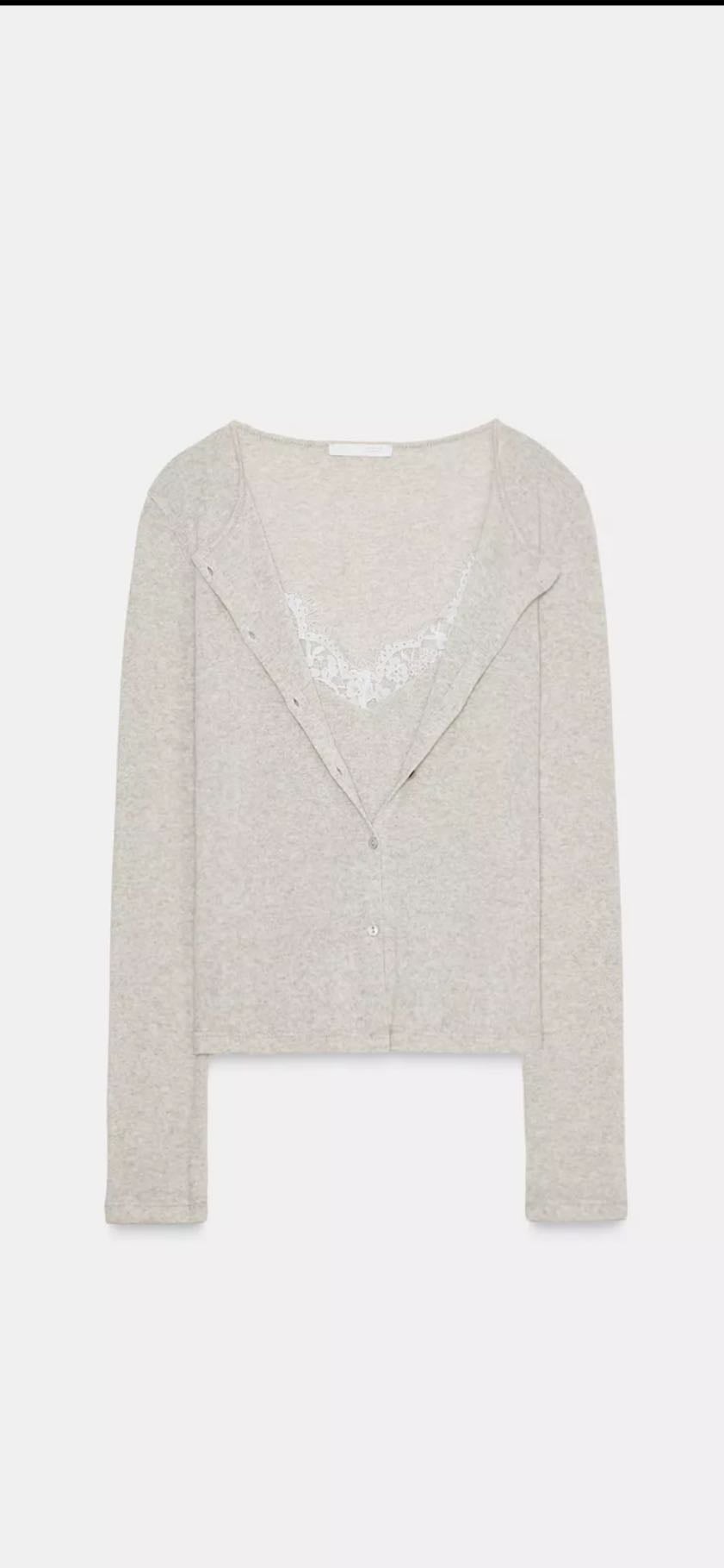 Gilet/top en dentelle (zara)