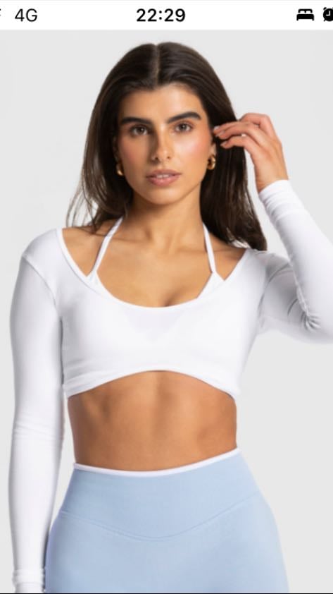 Top blanc manches longues Teveo