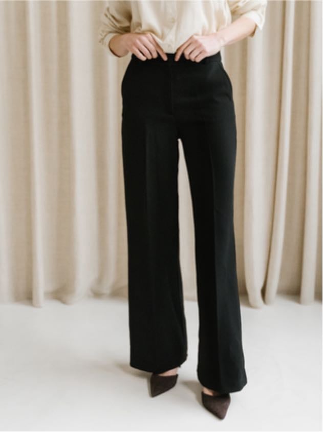 Pantalon tailleur noir