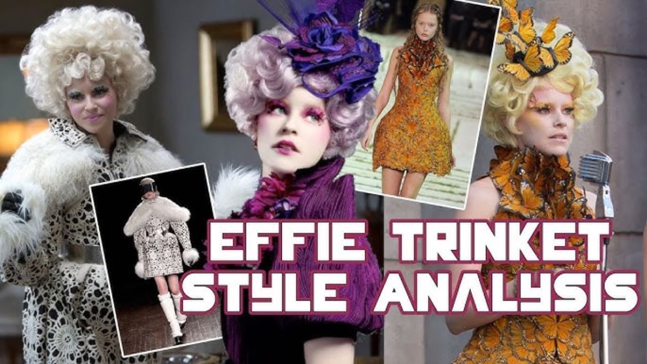 analyzing effie trinket’s outfits in the hunger games - YouTube