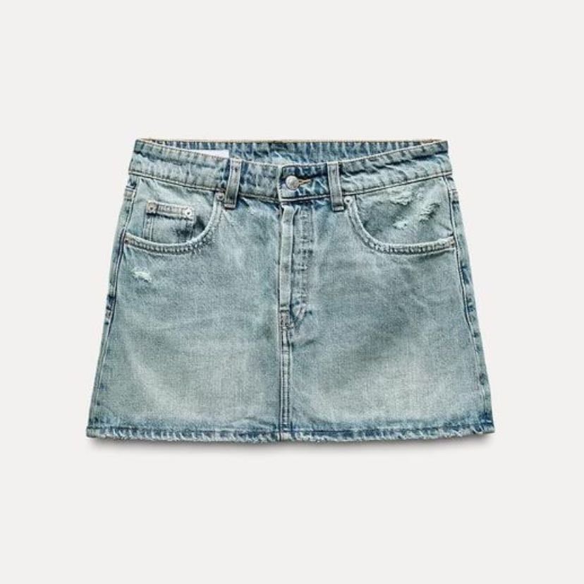Denim mini skirt