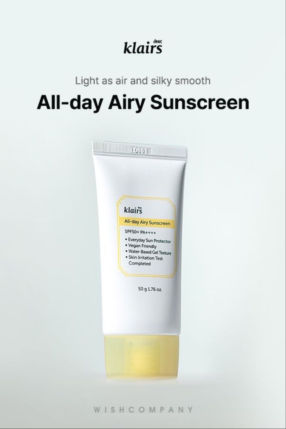 Dear, Klairs All-day Airy Sunscreen