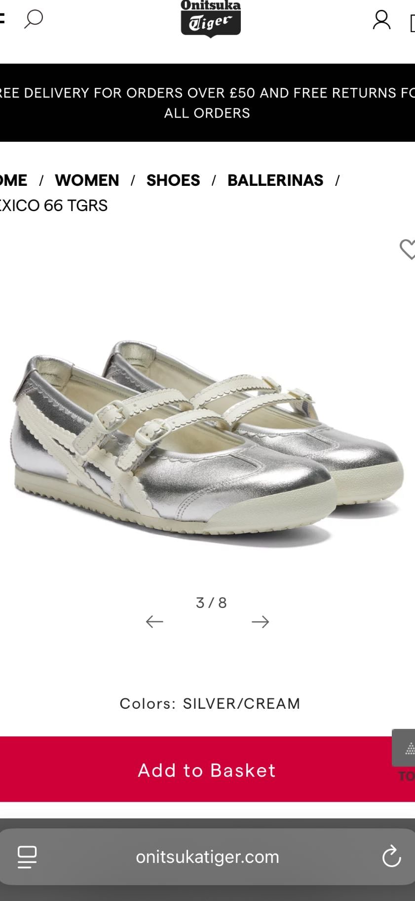 MEXICO 66 TGRS ballerinas - silver/cream
onitsukatiger.com
£160