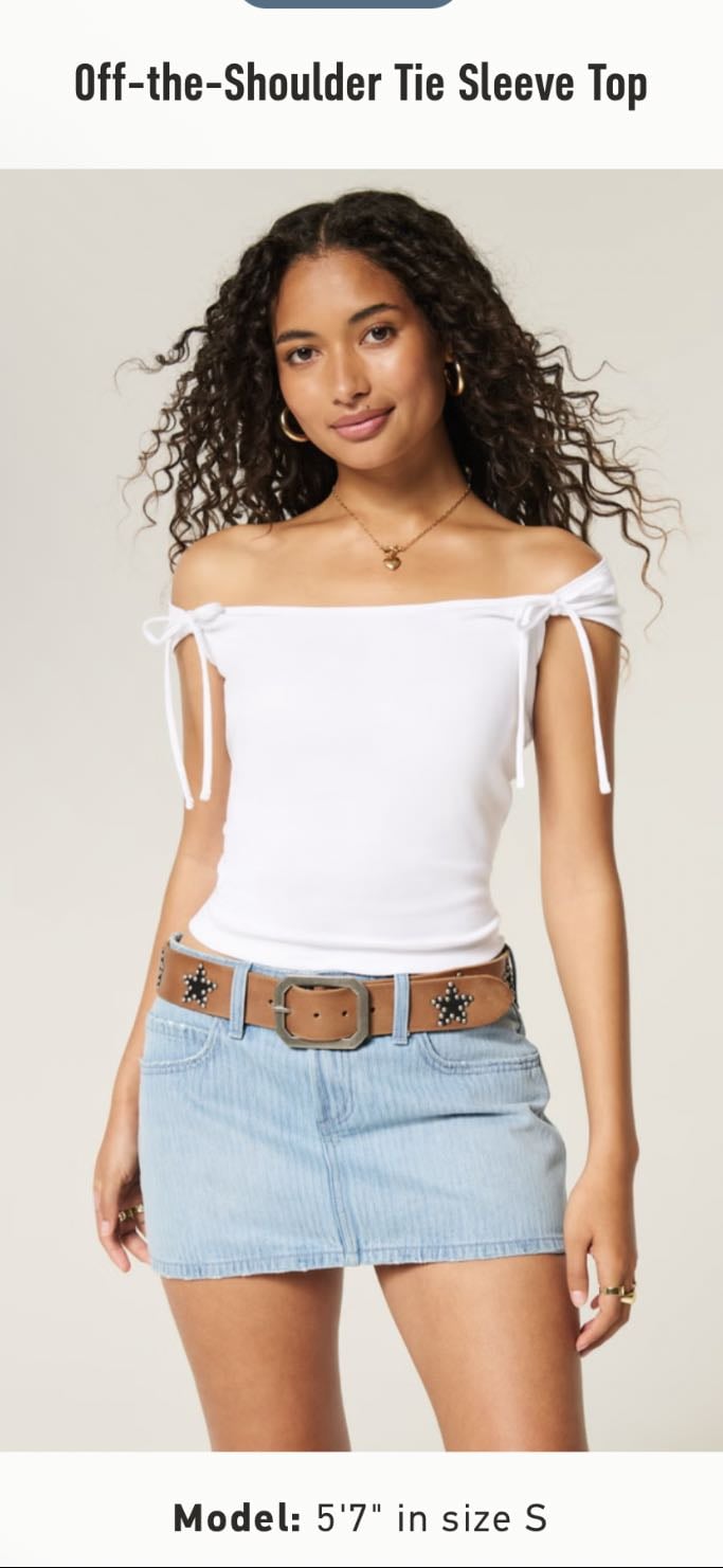 Off-the-Shoulder Tie Sleeve Top - White or Black or Grey
Small/XSmall
£15.95