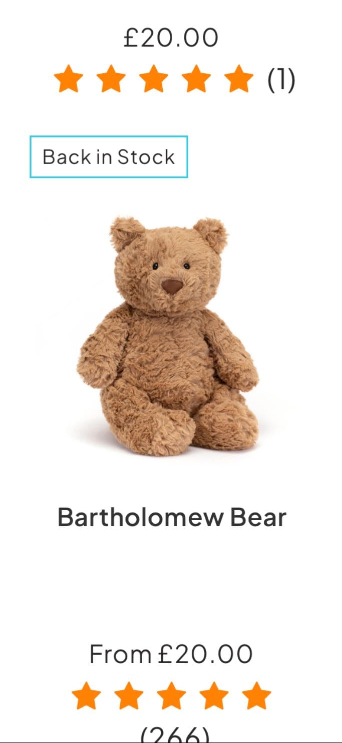Bartholomew Bear - Jellycat
£20
