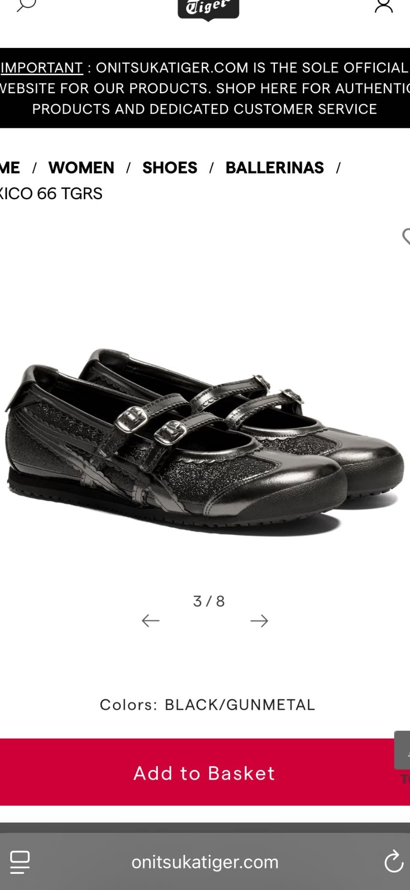 MEXICO 66 TGRS ballerinas - black/gunmetal
onitsukatiger.com
£160