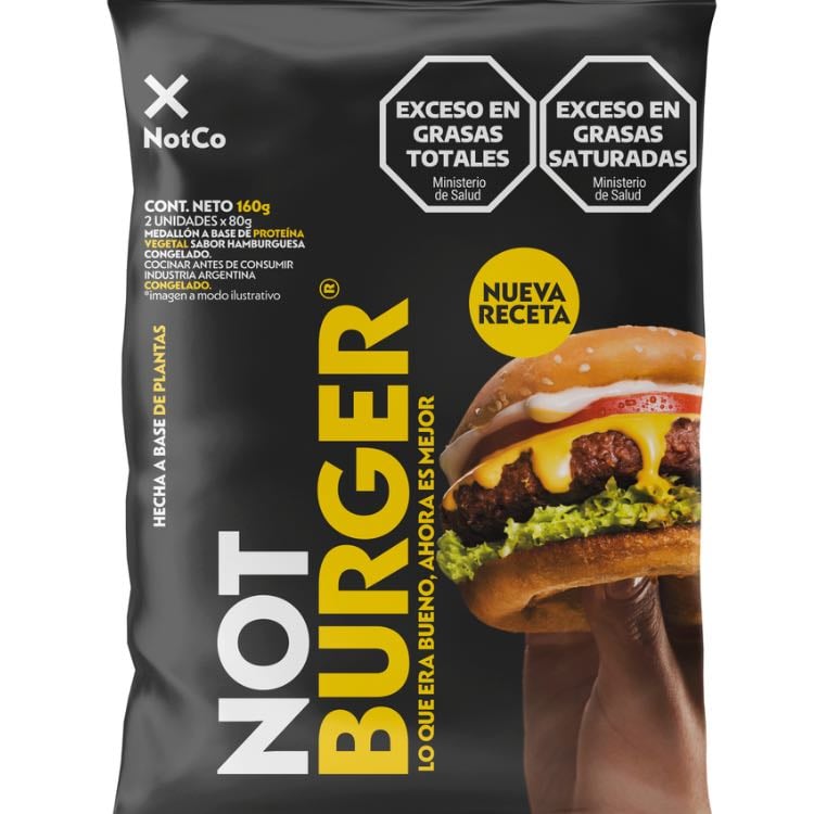 Carne vegetal para hamburguesas - Not co