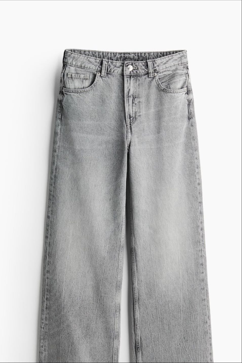 Jeans wide leg (gris)