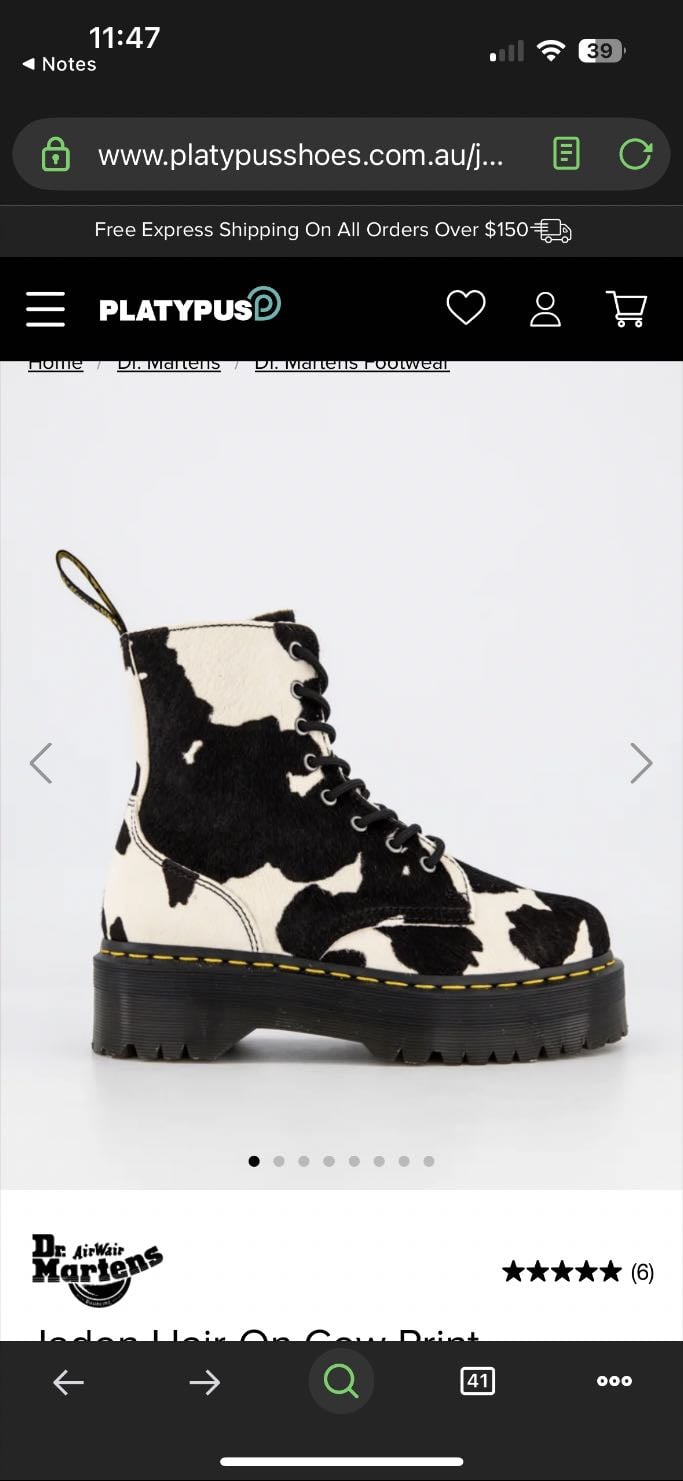 Jadon Hair-On Cow Print - Dr. Martens