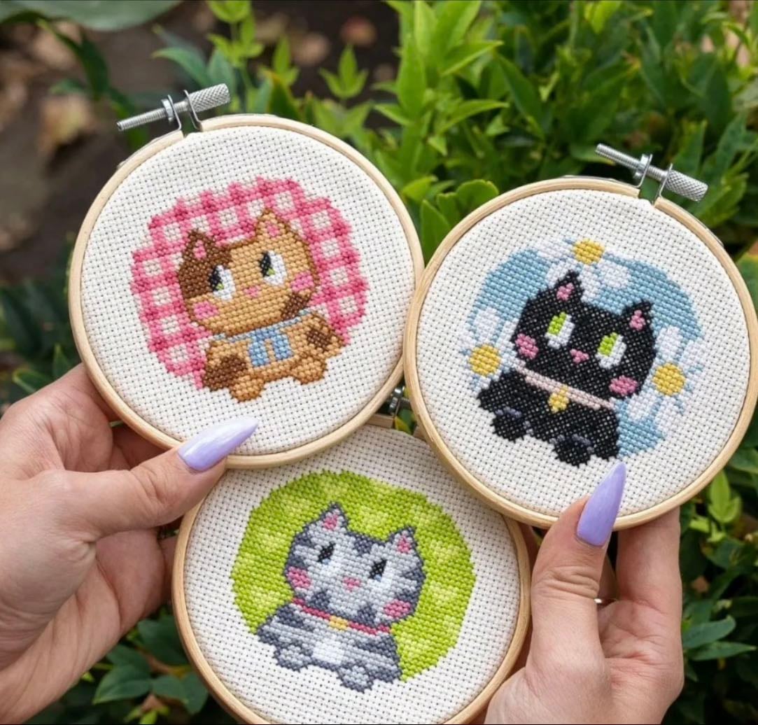 Mini kittens cross stitch kit - Craft Club Co