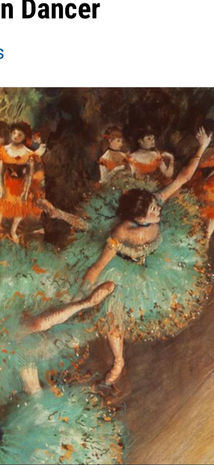 The Green Dancer - Edgar Degas