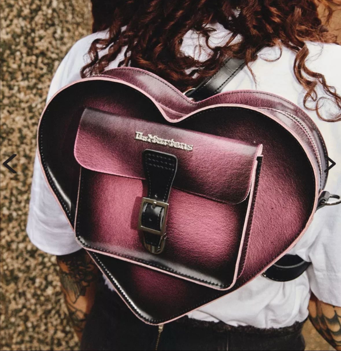 Heart Shaped Distressed Leather Backpack - Dr. Martens