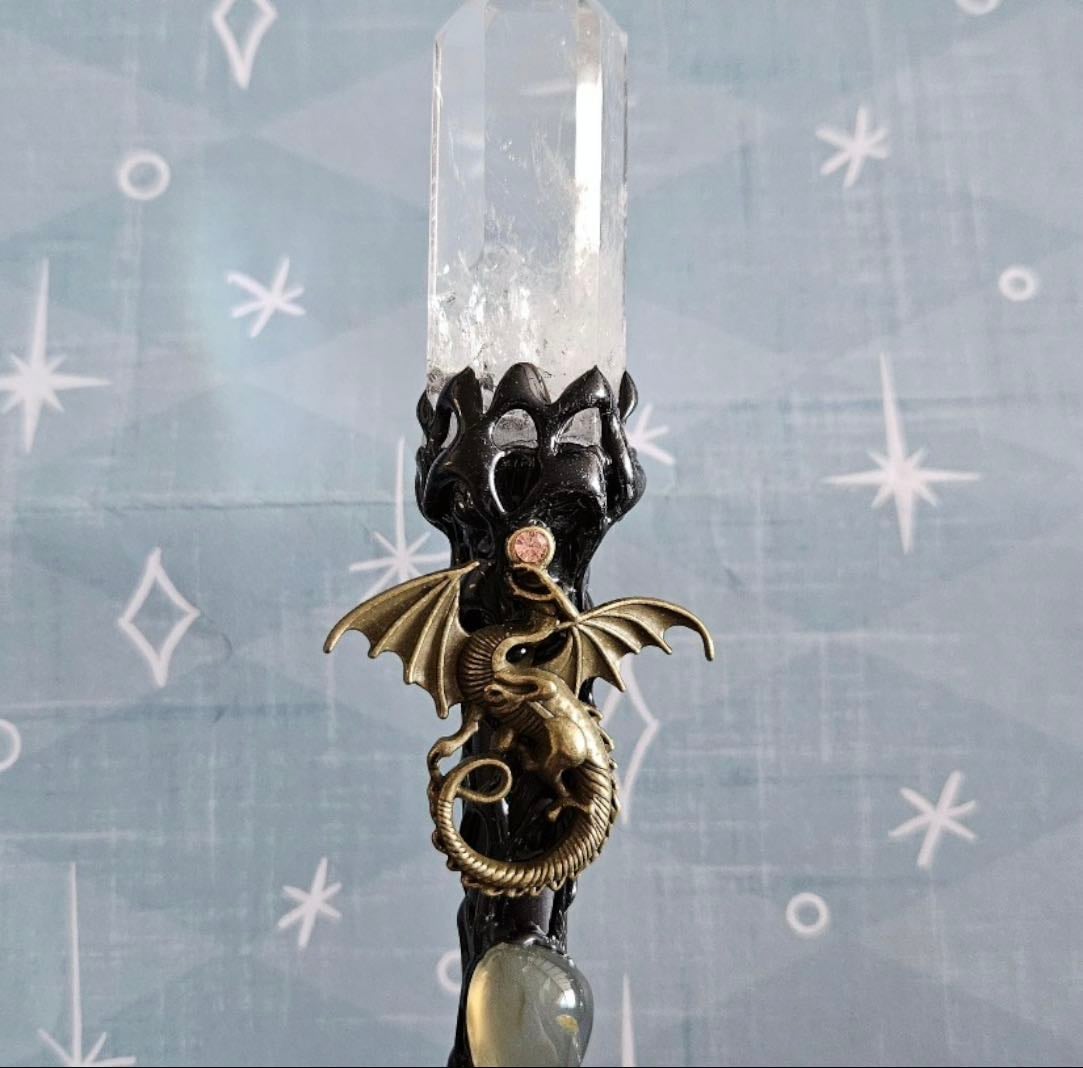Clear Quartz Crystal Wand - Synergy Lane Crystals