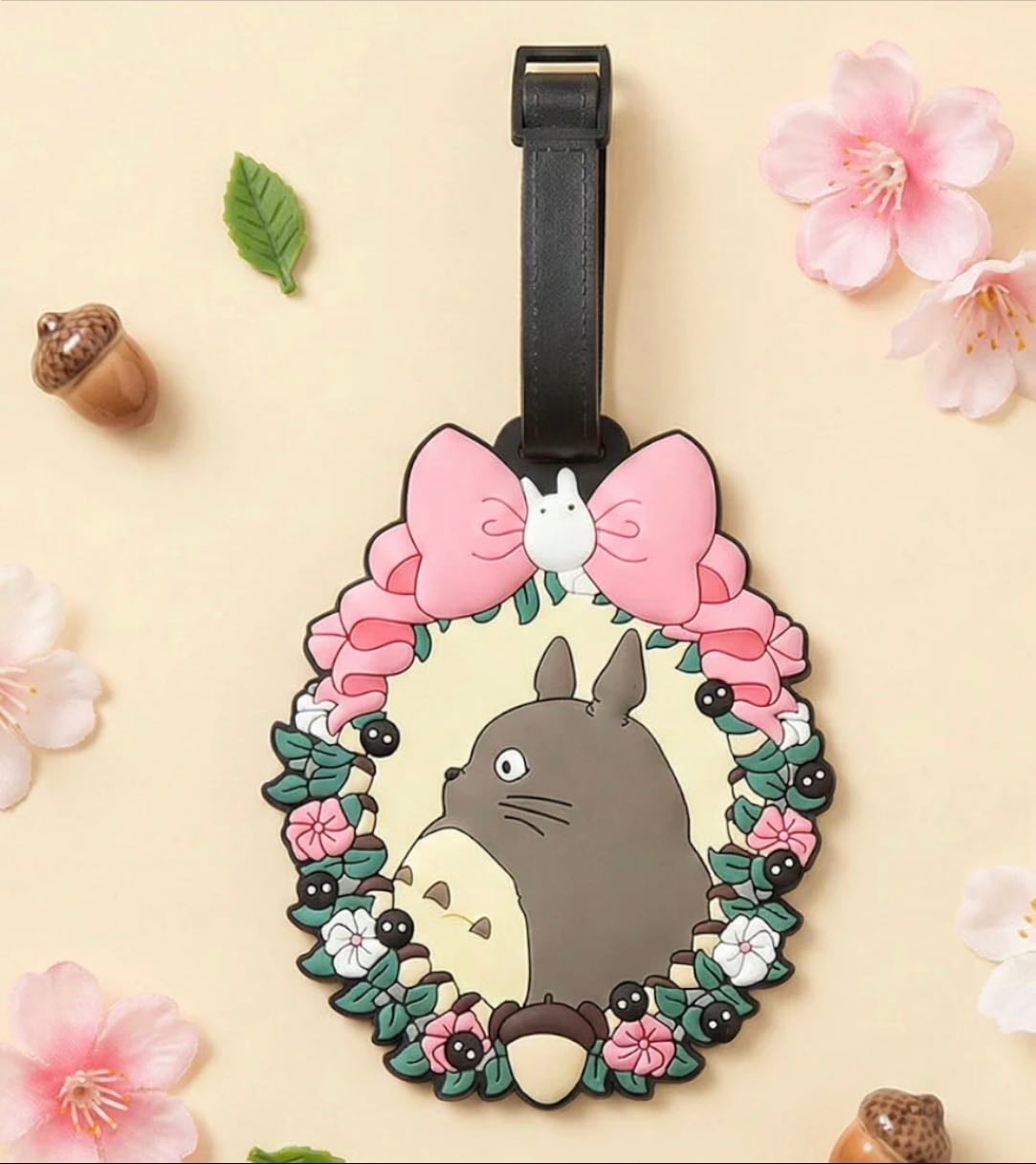 My Neighbor Totoro Travel Luggage Name Tag – Floral Frame - Kawaii Pen Shop