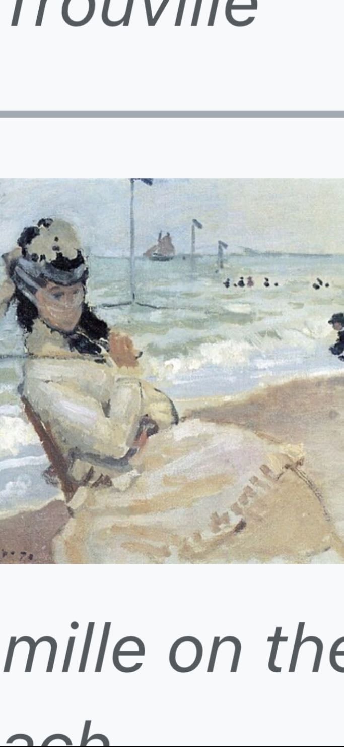 Camille on the Beach - Claude Monet
