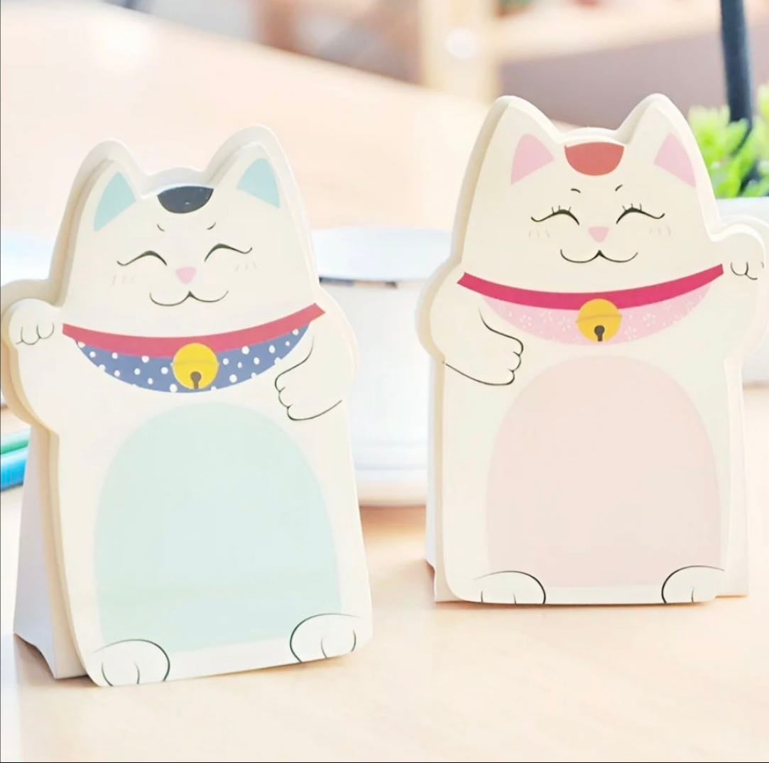 Maneki Neko Sticky Memo Pad - Kawaii Pen Shop