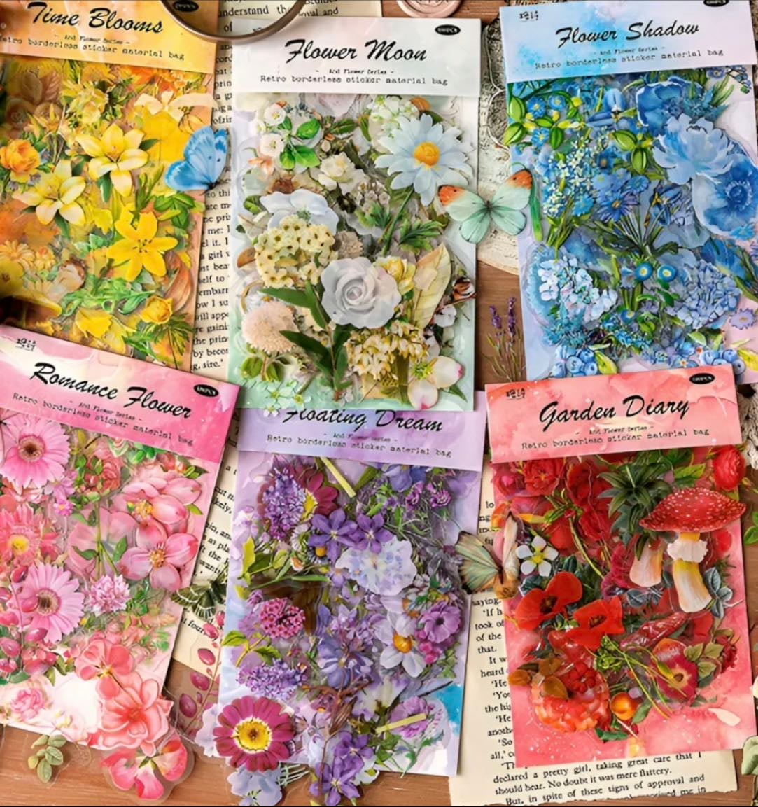 Garden Diary Flower Stickers - Kawaii Pen Shop