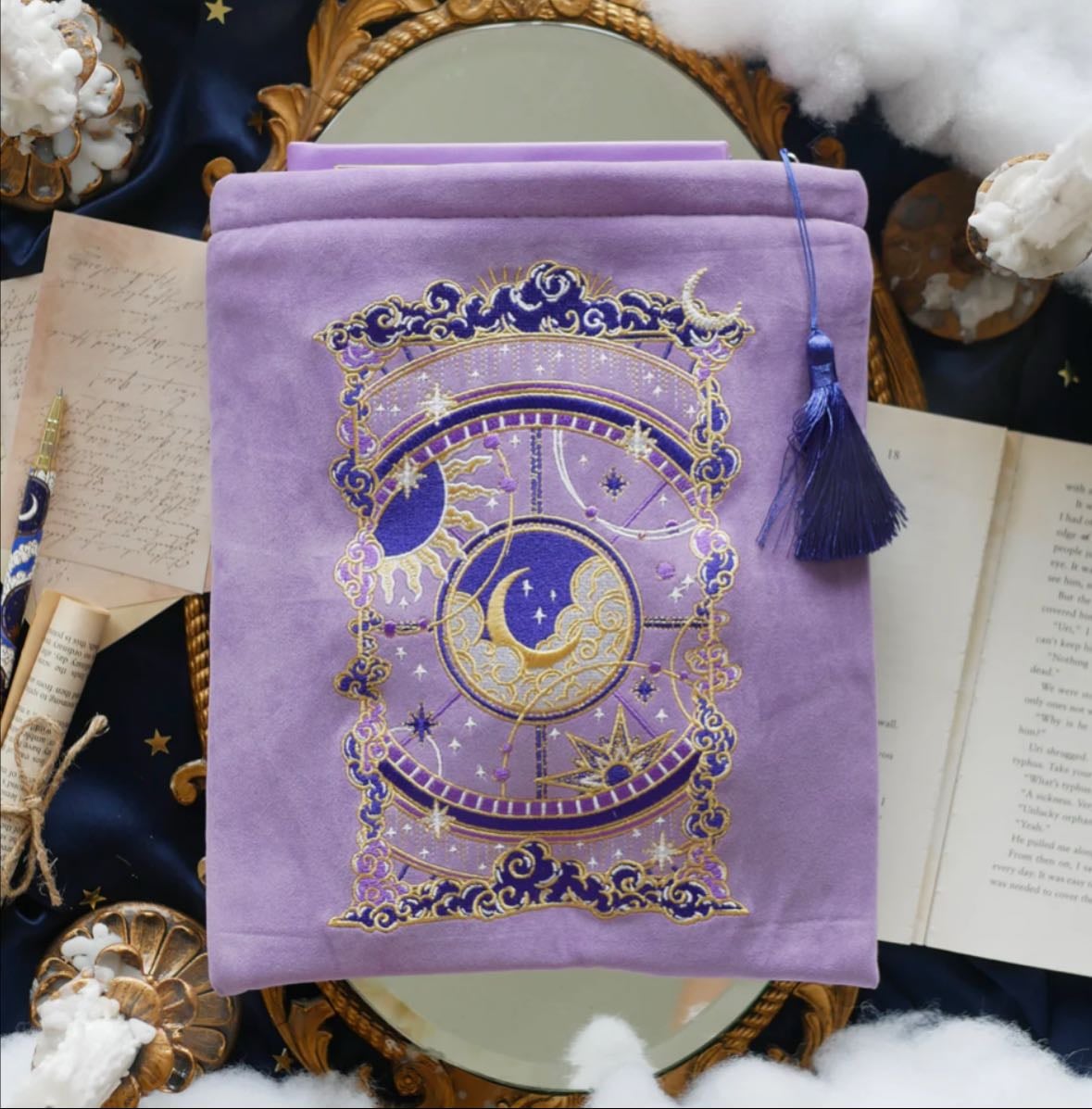 Otherworldly Book Sleeve - Lilac - The Quirky Cup Collective