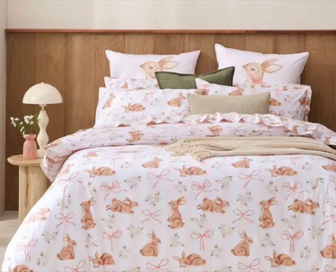 Bunny Bow Quilt Cover - Bed Bath N’ Table