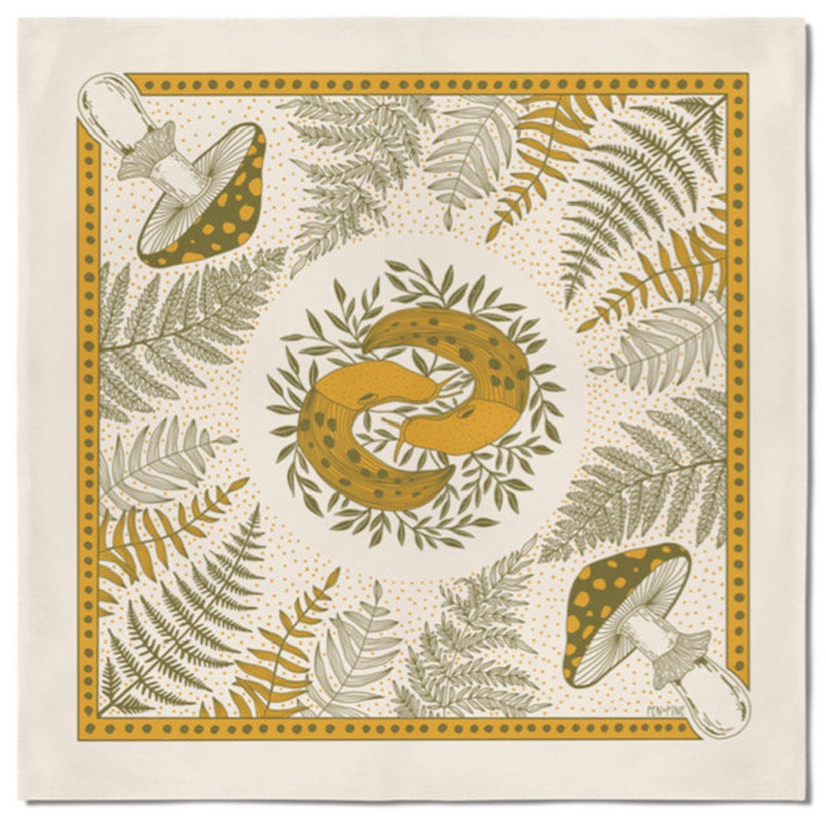 Moth and snake bandana - PenandPineShop