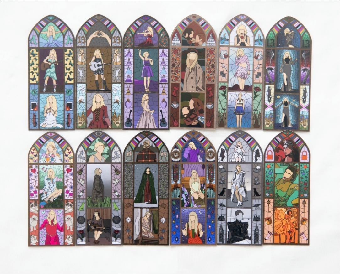 Stained glass eras fridge magnet vault - Art by Tree Designs