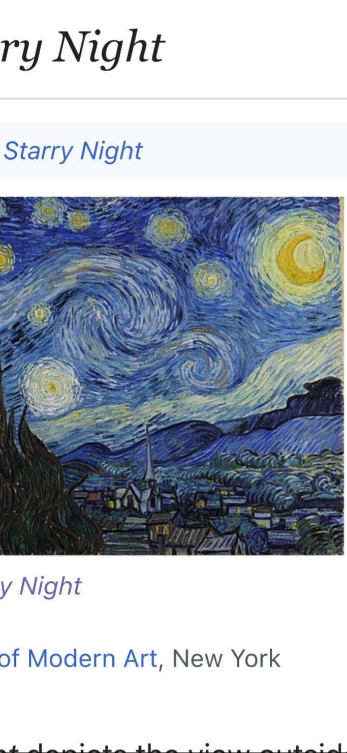 The Starry Night - Vincent Van Gogh