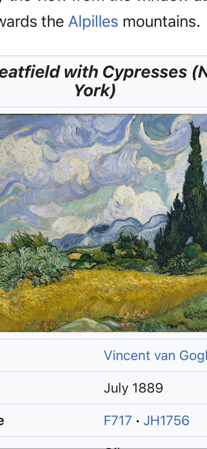 Wheat Field with Cypresses - Vincent Van Gogh