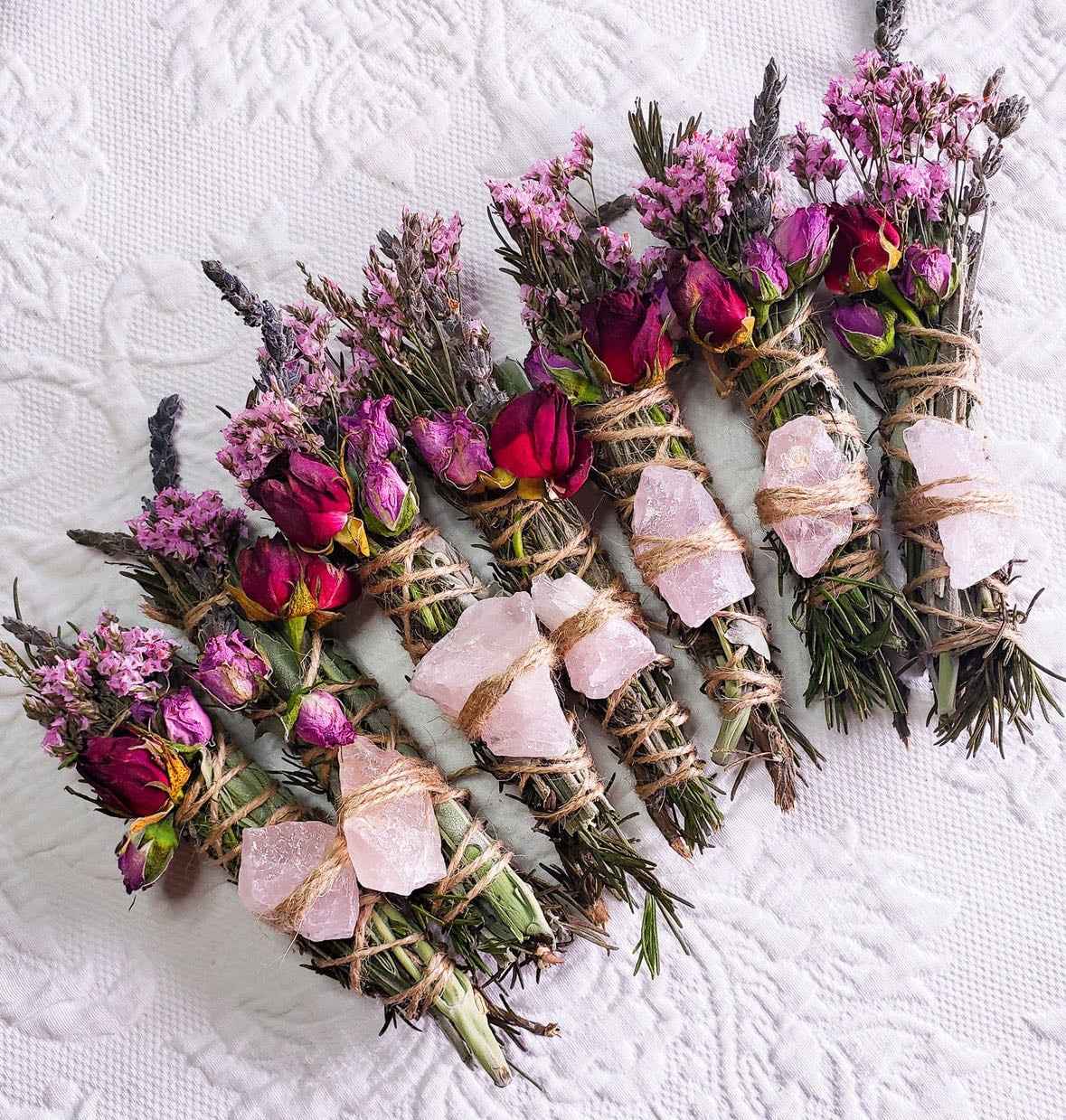 Rose quartz smudge sticks - CharlieHaze