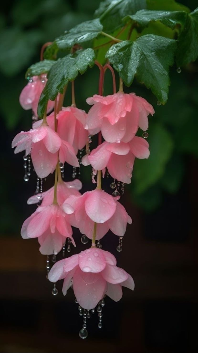 Weeping begonias