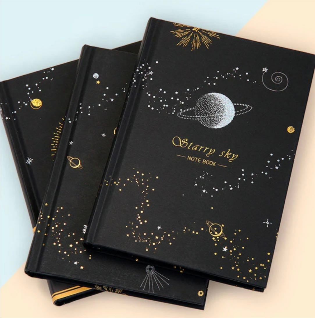 Starry Sky Black Paper Notebook - Kawaii Pen Shop