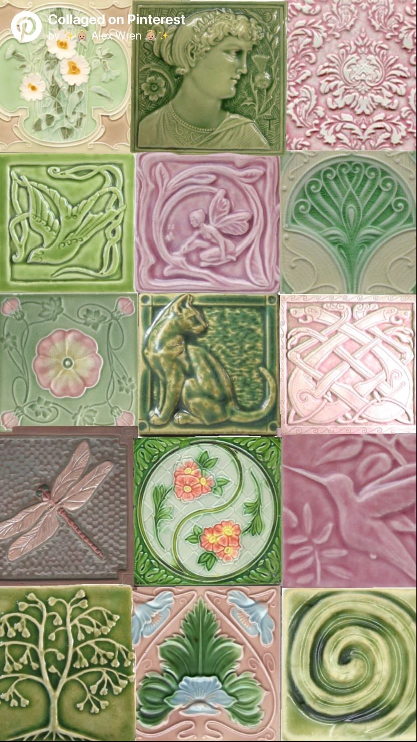 Pink and green
