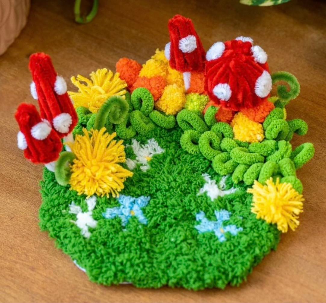 Mushroom meadow mossy coaster kit - Craft Club Co