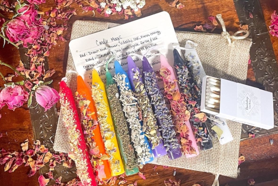 Herb rolled spell candles - CharlieHaze
