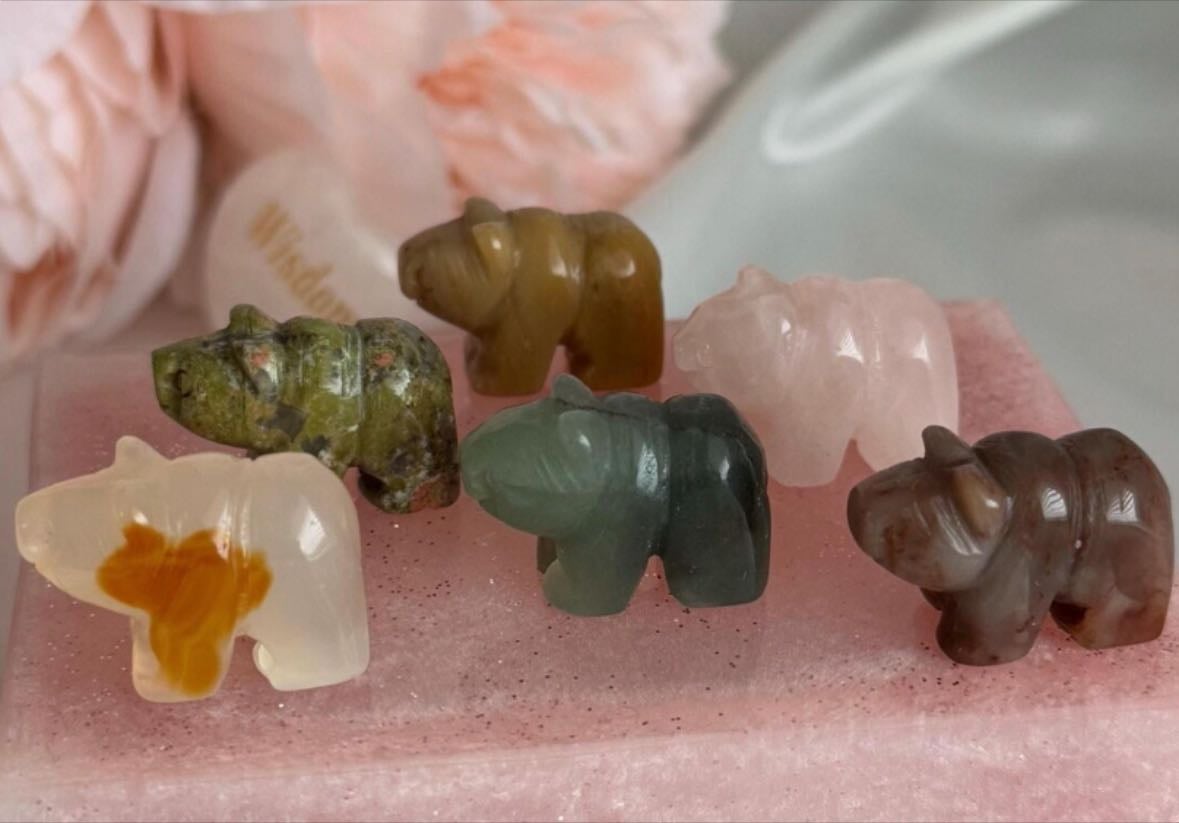 Carved bear crystals - wisdomgracewitches