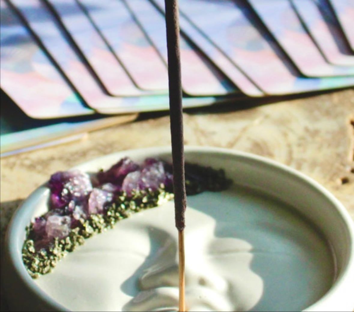 Moon face incense holder - TaurusTwinsCreations