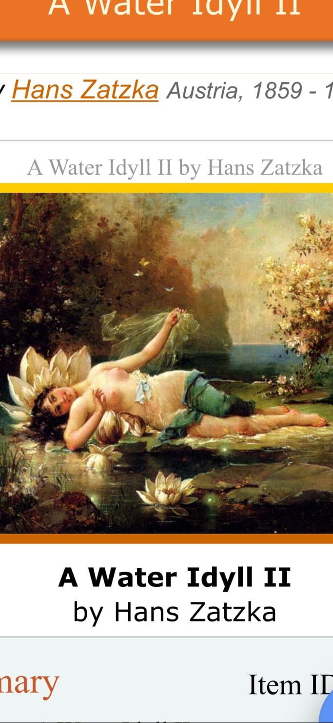 A Water Idyll II - Hans Zatzka