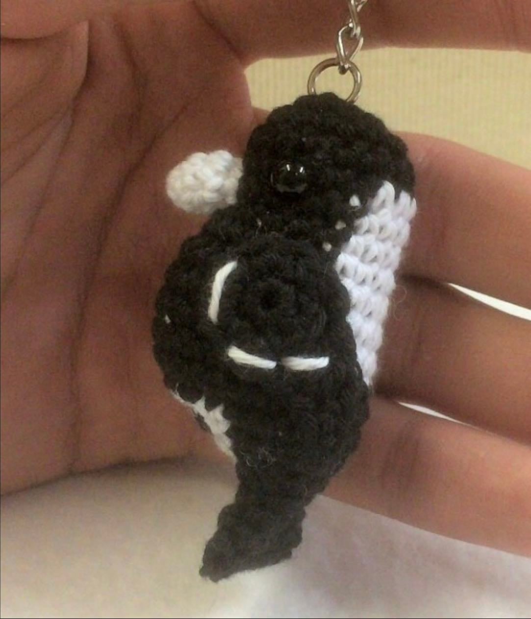 Crochet Magpie Keychains - Ings Things N Craft