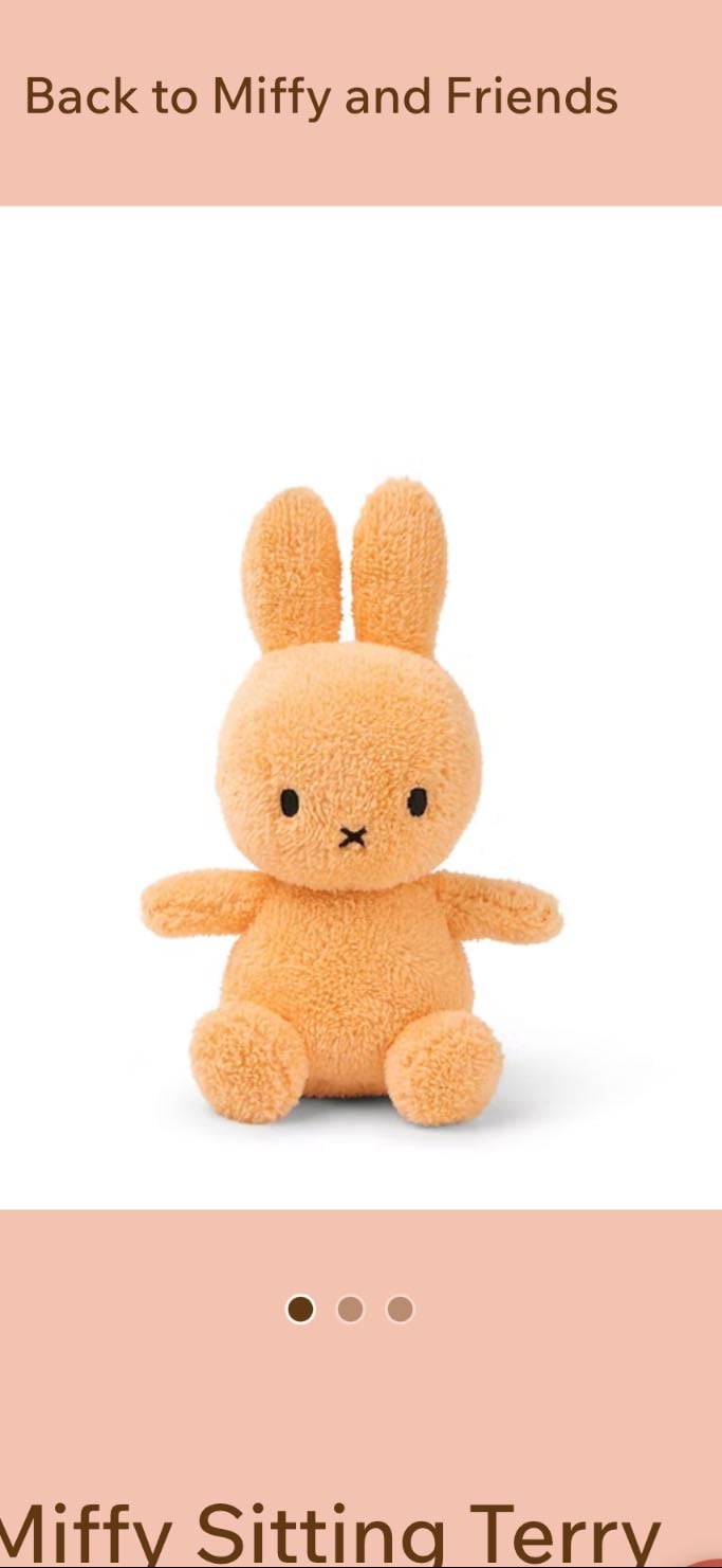 Miffy Sitting Terry Soft Orange